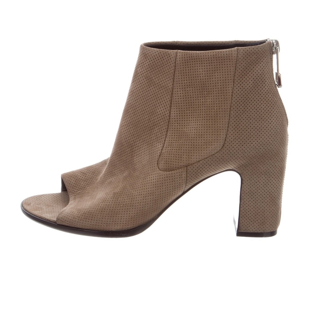 BALENCIAGA Perforated Suede Peep-Toe Booties - Size IT 39 | US 9 - Picture 10 of 12